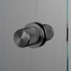 Door knob Fixed Linear Double sided Glass Gun Metal