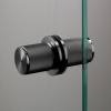 Door knob Fixed Linear Double sided Glass Gun Metal shift