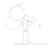 David Weeks echo table lamp line drawing