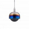 Forked Lighting Pendant Large BurntSteel Shade Smoked Globe Web
