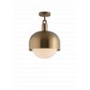 Forked lighting Ceiling Brass Large Shade Opal