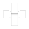 LUI Kit double fixed knob 127004 12