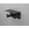 BP Cast Toilet Roll Holder Shelf Black A2