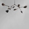 8823 2 stingray chandelier grande bronze