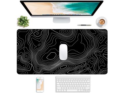 eng pl Desk pad for mouse keyboard Anti slip gaming protective mat XL 80x40 cm Black Alogy Line Texture 72589 8