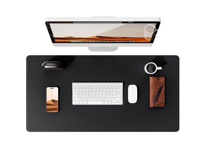 eng pl Desk pad for mouse and keyboard Anti slip protective mat XL 80x40 cm Alogy Black 73461 1