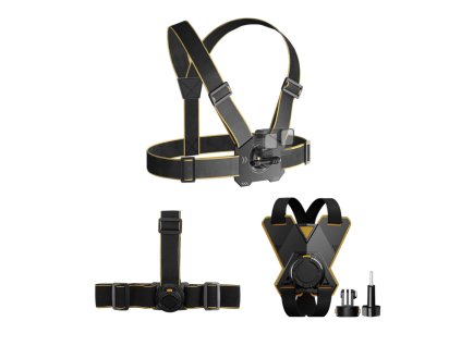 Set držiakov pre akčnú kameru – čelovka + hrudník + prilba