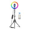 10" LED RGB Kruhové svetlo so statívom