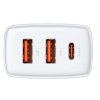 slo ps Kompaktna rychlonabijacka Baseus 2xUSB USB C PD QC 3 0 3A 30W biela 48161 3