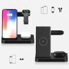 slo pl Qi 15W indukcna nabijacka pre iPhone Apple Watch AirPods bezdrotova dokovacia stanica 3v1 cierna 72448 17