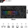 eng pl Desk pad for mouse keyboard Anti slip gaming protective mat XL 80x40 cm Black Alogy Line Texture 72589 10