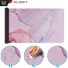 eng pl Desk pad for mouse keyboard Anti slip gaming protective mat xxl 88x40 Alogy Marble Pink 71557 20