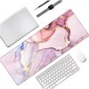 eng pl Desk pad for mouse keyboard Anti slip gaming protective mat xxl 88x40 Alogy Marble Pink 71557 3