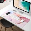 eng pl Desk pad for mouse keyboard Anti slip gaming protective mat xxl 88x40 Alogy Marble Pink 71557 9