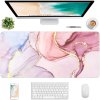eng pl Desk pad for mouse keyboard Anti slip gaming protective mat xxl 88x40 Alogy Marble Pink 71557 18