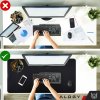 eng pl Desk pad for mouse and keyboard Anti slip protective mat XL 80x40 cm Alogy Black 73461 18