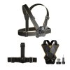 Set držiakov pre akčnú kameru – čelovka + hrudník + prilba