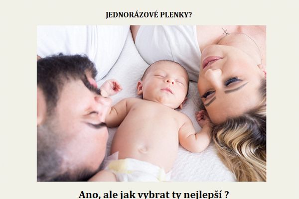 Jak vybrat ty správné plenky?