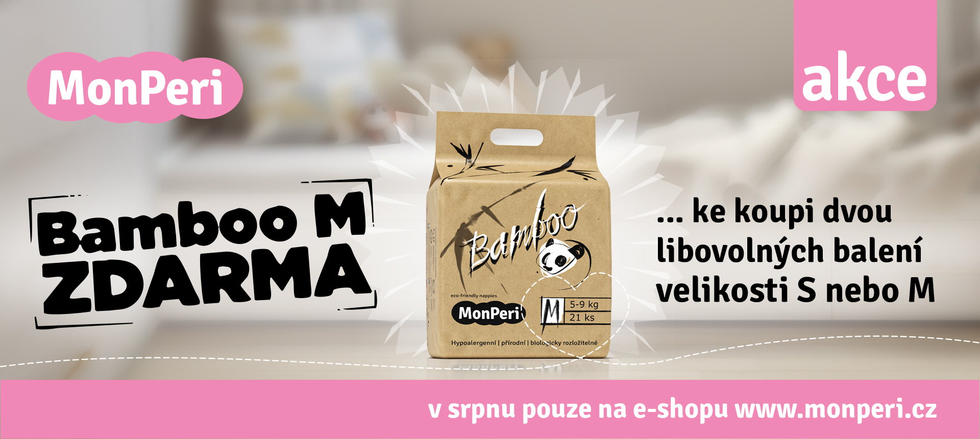 2xS + 1x Bamboo M zdarma - srpen