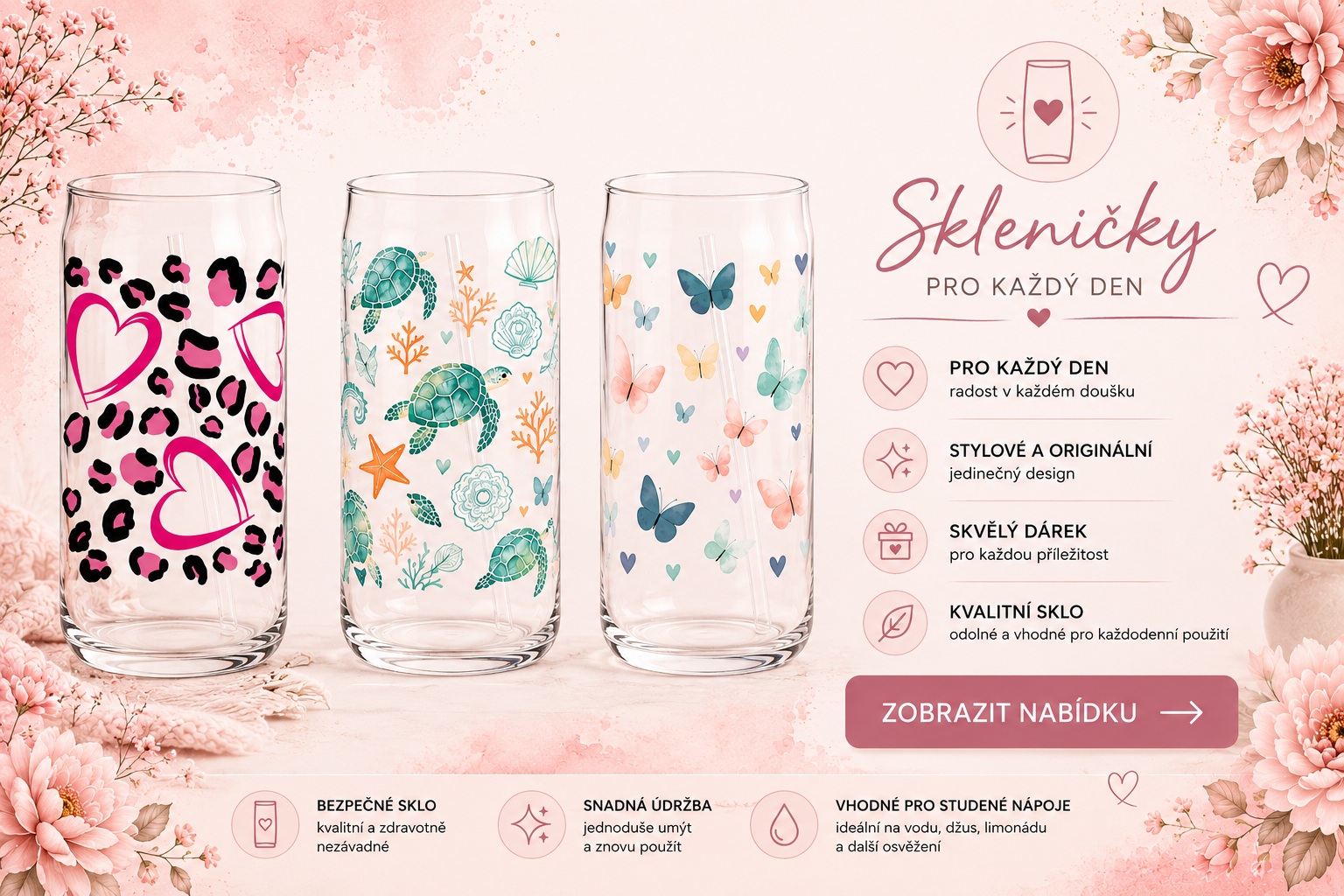 Skleničky na každý den Monrei design