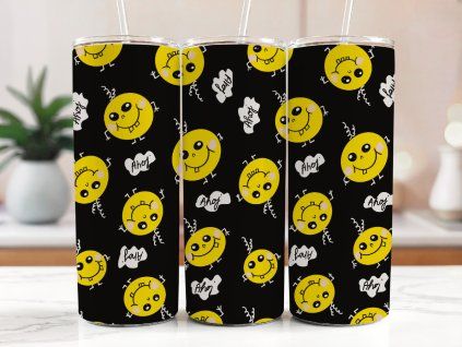 Termohrnek 590 ml - Black happy smile