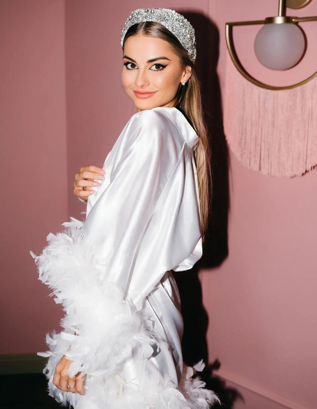 Saténový župan Angel