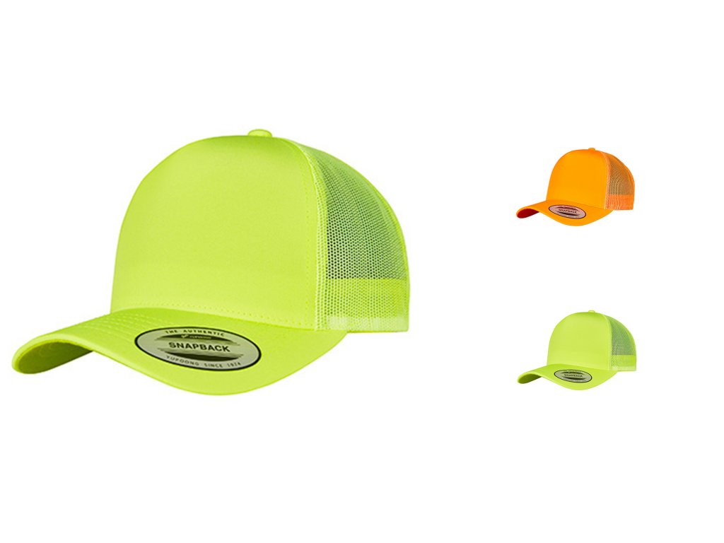 Neon Retro Trucker Cap - Monster Print