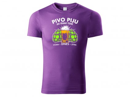 Tričko Pivo piju fialova Paint Picolio Eshop Mock up (V1.01)