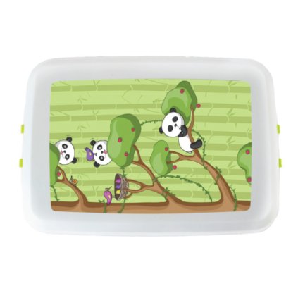 desiatovy box z bioplastu s klipom 800ml panda