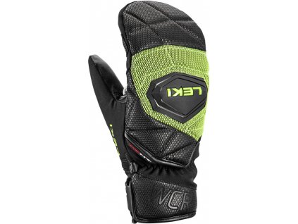 Leki WCR COACH 3D JUNIOR MITT, black/ice lemon (Velikost 4)
