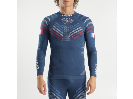 UYN NATYON 3.0 FRANCE UW SHIRT LG_SL TURTLE NECK (Barva Tmavě modrá, Velikost S/M)