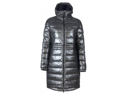 SKHOOP LONG DOWN HOODIE W, metallic grey