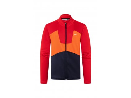 Kjus JUNIORS SNOW ROCK MIDLAYER JACKET, scarlet/atlanta blue (Barva Modrá, Velikost 116)