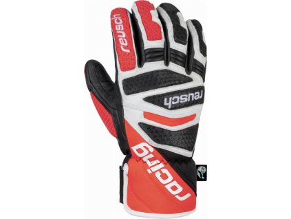 Pánské rukavice Reusch WORLDCUP WARRIOR DH, black/white/fluo red