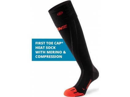 Lenz HEAT SOCK 6.1 TOE CAP MERINO COMPRESSION