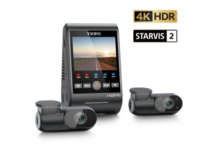 viofo a229 pro 3ch 4k2k1080p hdr 3 channels car dash camera with sony starvis 2 sensors