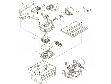 Seznam náhradních dílů pro pohon křídlové brány Beninca DU.IT9N/DU.IT14N