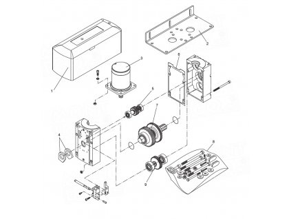 Seznam náhradních dílů pro pohon křídlové brány Beninca VN.45E24