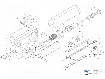 Seznam náhradních dílů pro pohony Came A3006 V1
