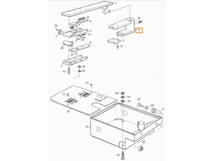 Nice PMDSTR12 4610 dvojita paka pro krabice MEC i MECF podzemnich pohonu Nice