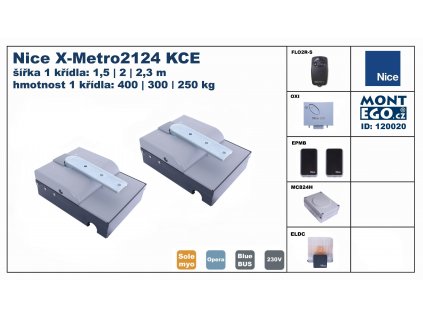 Nice X-Metro2124 KCE podzemní pohony pro křídlové brány