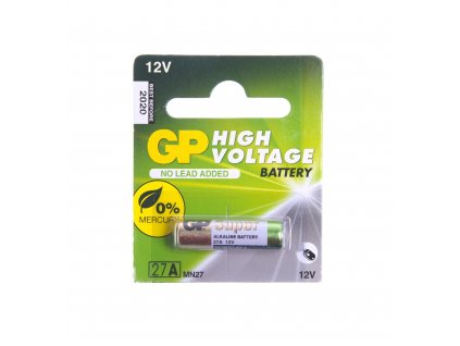 GP 27A alkalická baterie 12V do dálkových ovladačů vrat