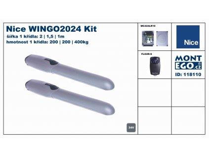 Wingokit 2024 je mini set pohonů pro 2 křídlovou bránu