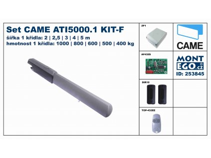 Set CAME ATI5000.1 KIT-F pohon pro 1 křídlové brány do průjezdu až 5 m, ATI 5001 mini