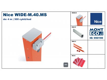 Nice WIDE-M.40.MS parkovací závora s ramenem do 4 m vjezdů