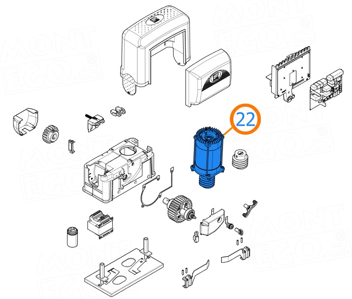 Came 88001-0100 elektrický motor pro BK-1200, BKE 1200, BKS18AGS