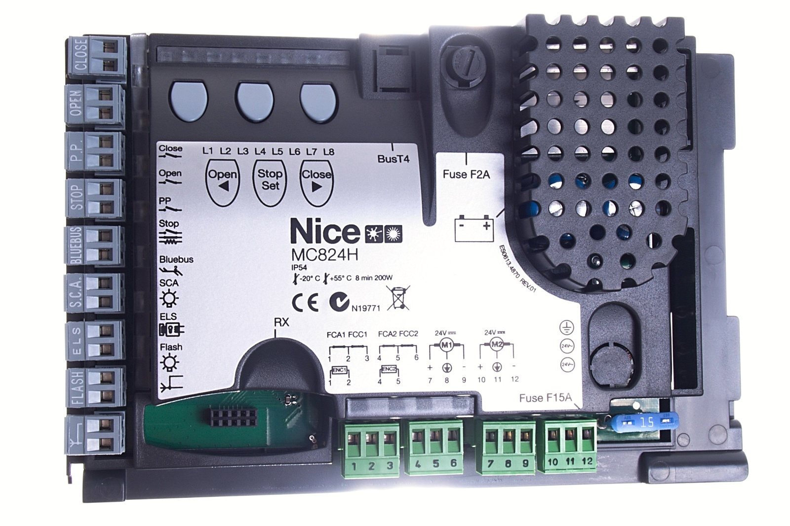 Řídící jednotka Nice MCA1R10 do elektroniky MC824H pro pohony brány Toona 24V