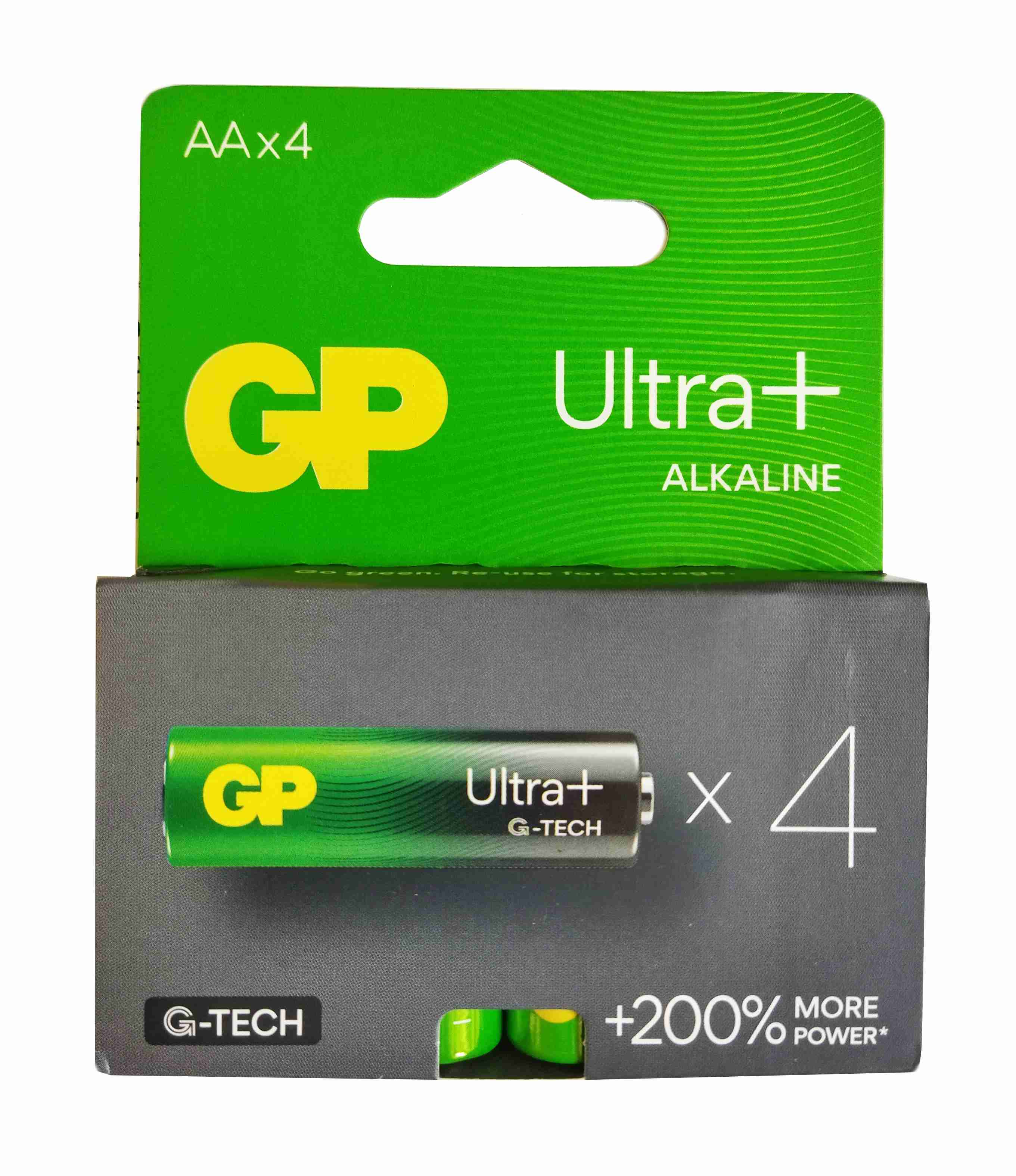 Gold Peak 4 ks alkalické baterie GP ULTRA PLUS, velikost AA, LR6, 1,5V