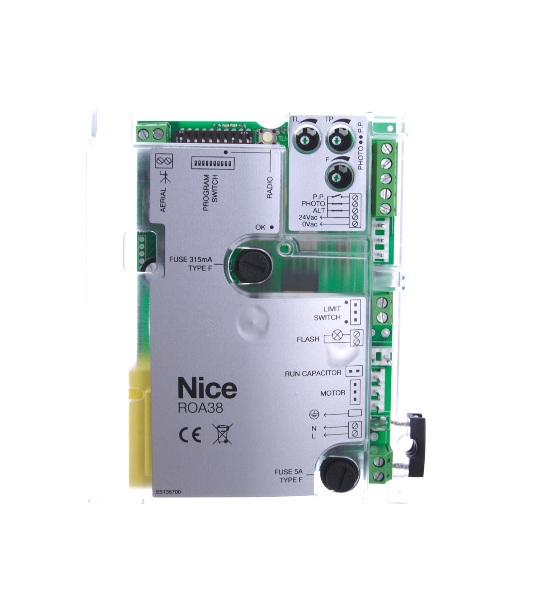 Nice ROA38 náhradní elektronika pro pohony posuvné brány Nice ROX600 za ...