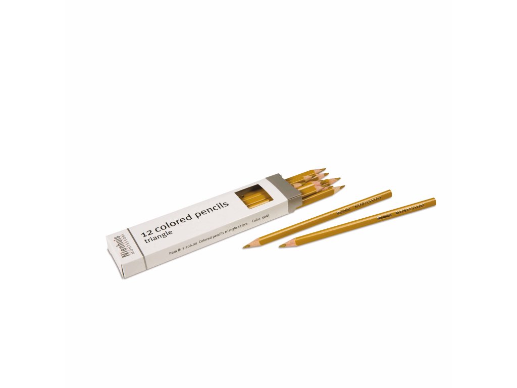 3-Sided Inset Pencils: Gold Color